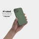 iPhone 13 mini case by totallee adds grip, green