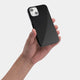iPhone 13 mini case by totallee adds grip,   jet black