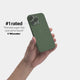 iPhone 13 pro case by totallee adds grip, alpine green