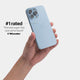 iPhone 13 pro case by totallee adds grip, sierra blue