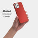 iPhone 13 pro max case by totallee adds grip, red
