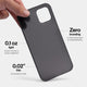 Thin light iPhone 12 pro case by totallee, Frosted black