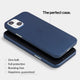 Super thin iPhone 14 case by totallee, navy blue