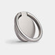 A round stainless steel metal phone ring stand in silver, Silver