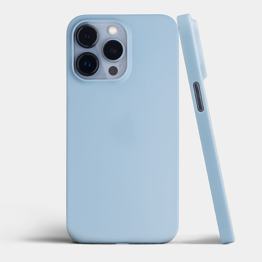 Ultra thin iPhone 13 pro case by totallee, sierra blue