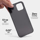 Slimmest iPhone 12 pro max case by totallee, Frosted black