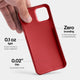 thinnest case for iPhone 12 pro case by totallee, red