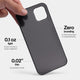 Slimmest iPhone 12 case by totallee, Frosted black